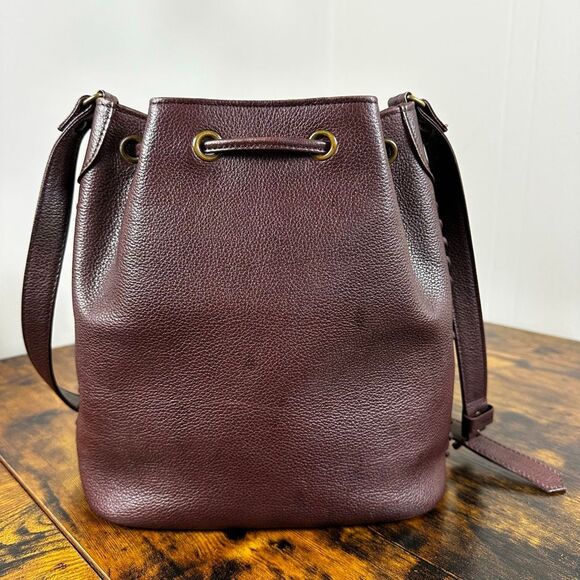 Yves Saint Laurent YSL Vintage Bucket Bag Brown Leather - Picture 2 of 15